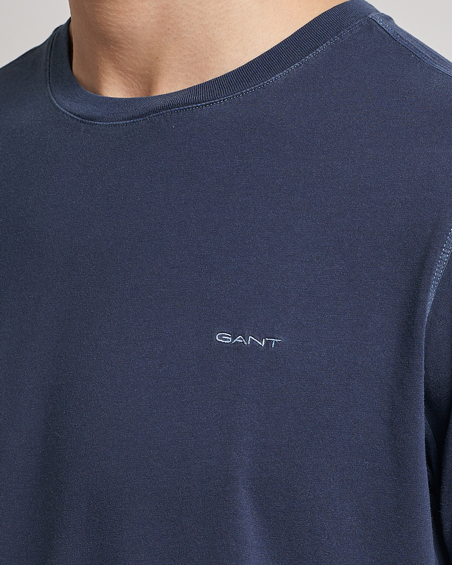 Herr | T-Shirts | GANT | Sunbleached T-Shirt Evening Blue