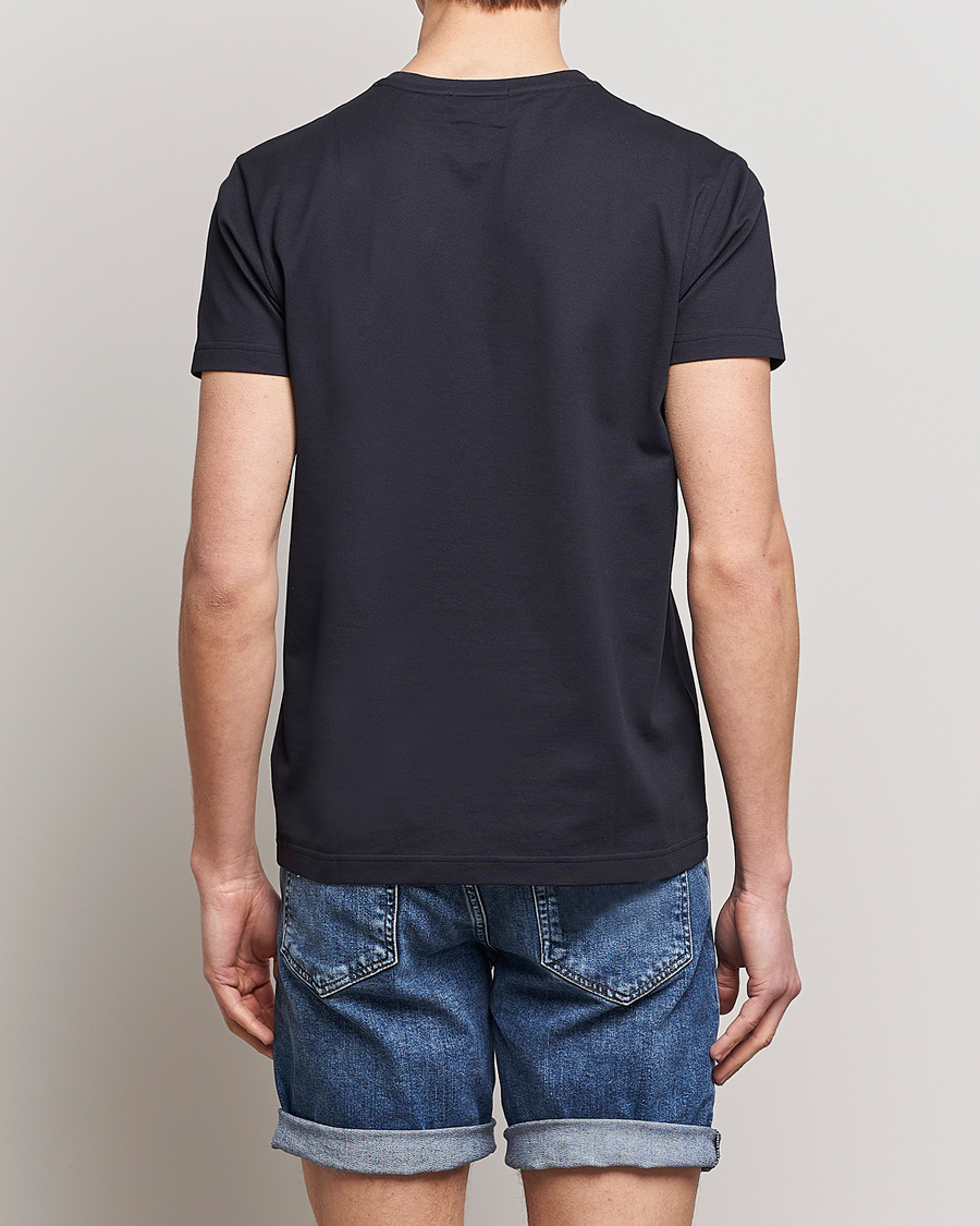 Herr | T-Shirts | GANT | Cotton Pique Crew Neck T-Shirt Black