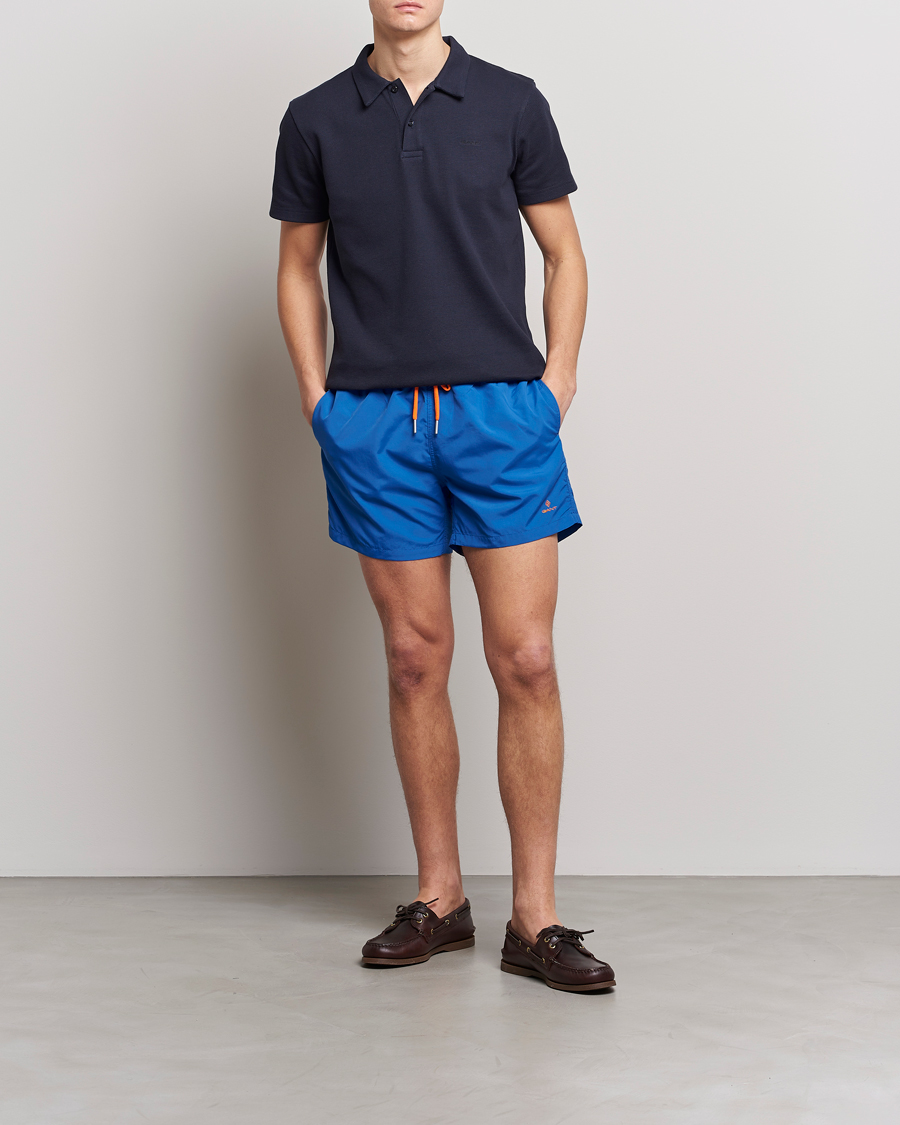 Herr | Badbyxor | GANT | Basic Swimshorts Nautical Blue
