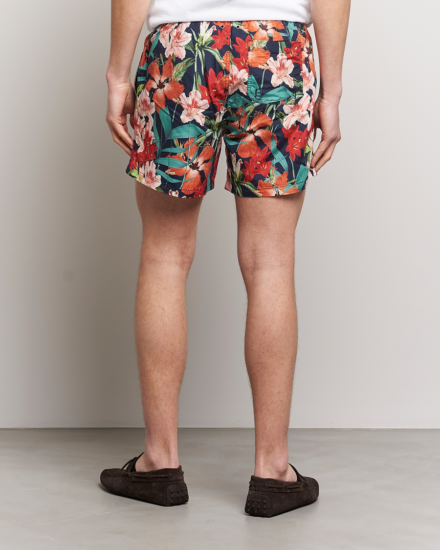 Herr | Badbyxor | GANT | Printed Flower Swimshorts Marine Multi