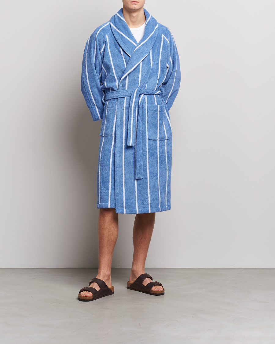 Herr | Pyjamas & Morgonrockar | GANT | Striped Robe Blue Bell