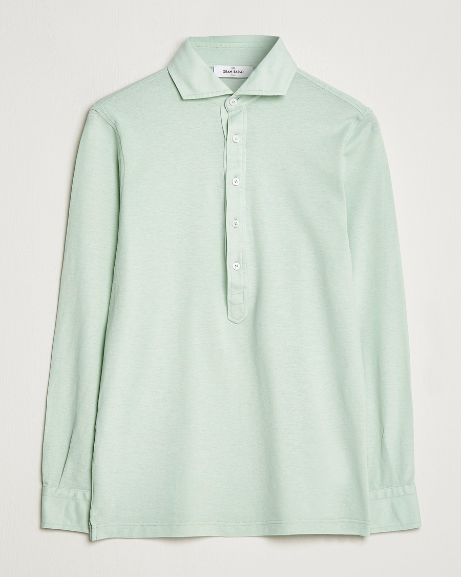 Herr | Skjortor | Gran Sasso | Popover Shirt Light Green