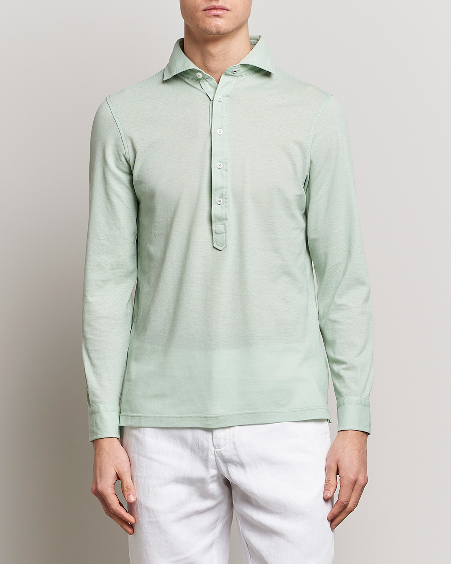 Herr | Gran Sasso | Gran Sasso | Popover Shirt Light Green