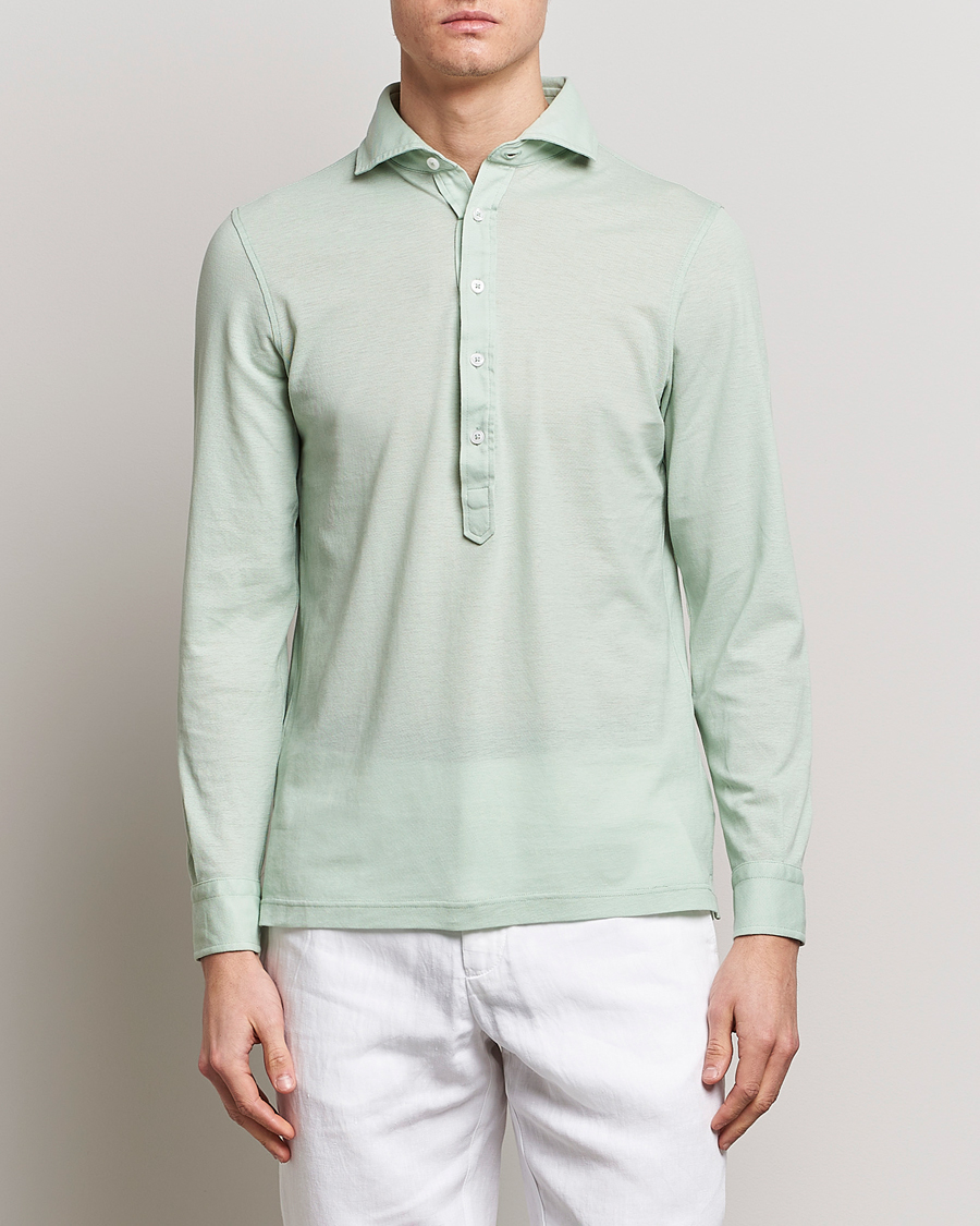 Herr | Skjortor | Gran Sasso | Popover Shirt Light Green