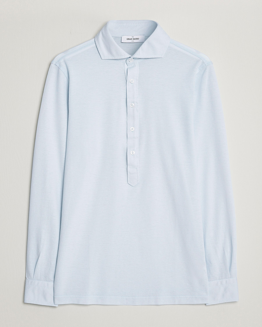 Herr | Skjortor | Gran Sasso | Popover Shirt Light Blue