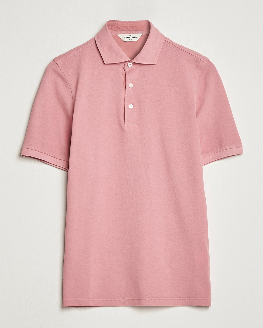 Herr | Pikéer | Gran Sasso | Washed Polo Pink