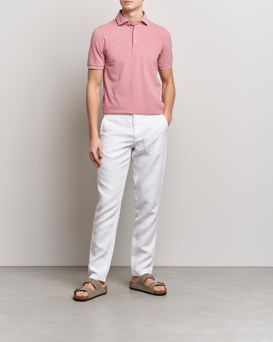 Herr | Pikéer | Gran Sasso | Washed Polo Pink