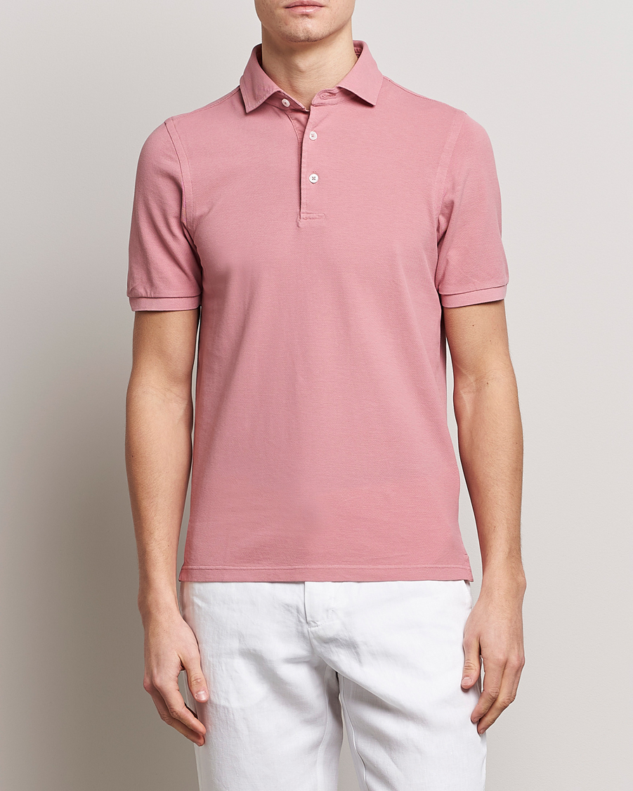 Herr | Pikéer | Gran Sasso | Washed Polo Pink