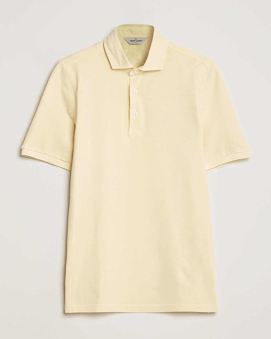 Herr | Pikéer | Gran Sasso | Washed Polo Yellow