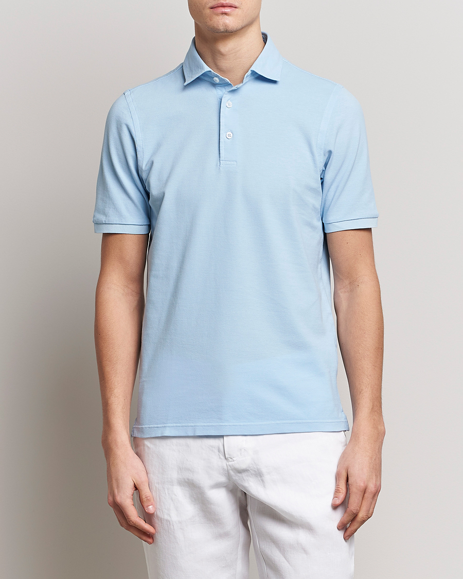 Herr | Italian Department | Gran Sasso | Washed Polo Light Blue