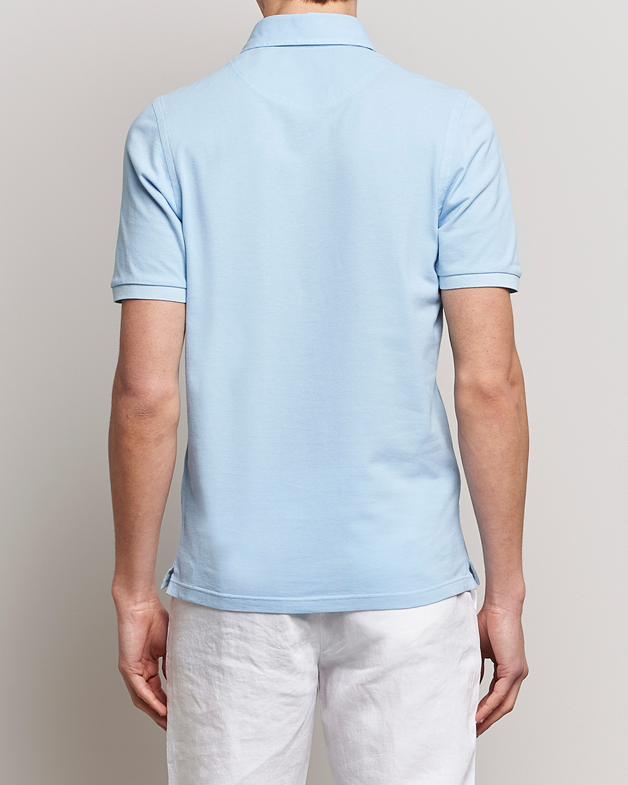 Herr | Pikéer | Gran Sasso | Washed Polo Light Blue