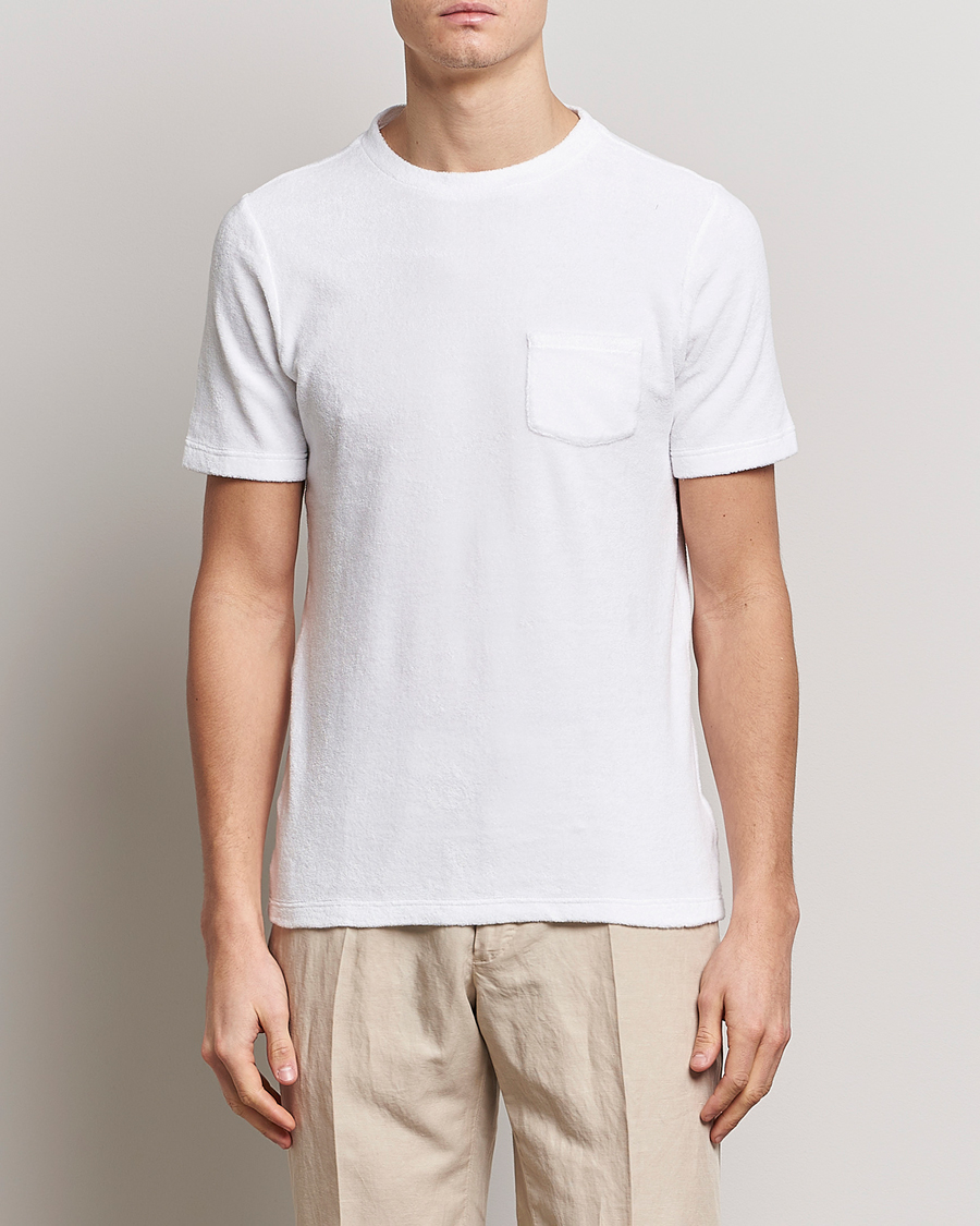 Herr | T-Shirts | Gran Sasso | Cotton Terry Tee White