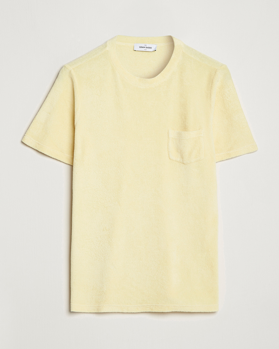 Herr | T-Shirts | Gran Sasso | Cotton Terry Tee Yellow