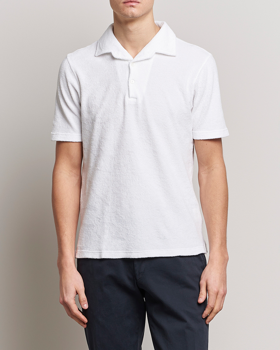 Herr | Pikéer | Gran Sasso | Cotton Terry Polo White