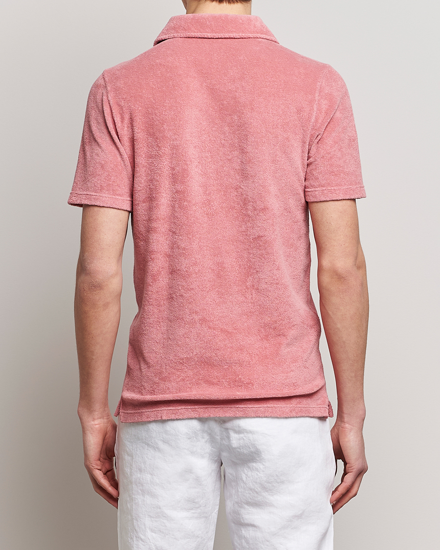 Herr | Pikéer | Gran Sasso | Cotton Terry Polo Washed Pink