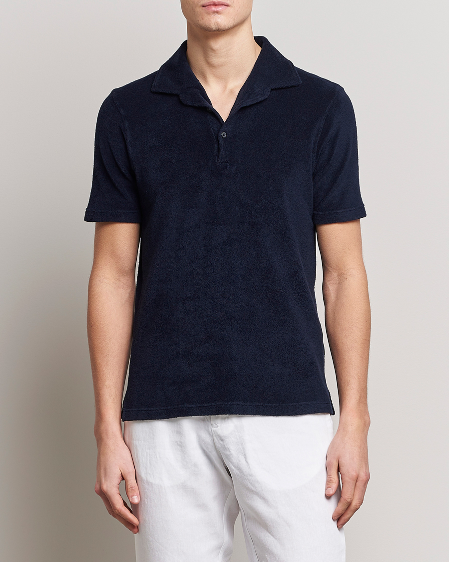 Herr | Pikéer | Gran Sasso | Cotton Terry Polo Navy