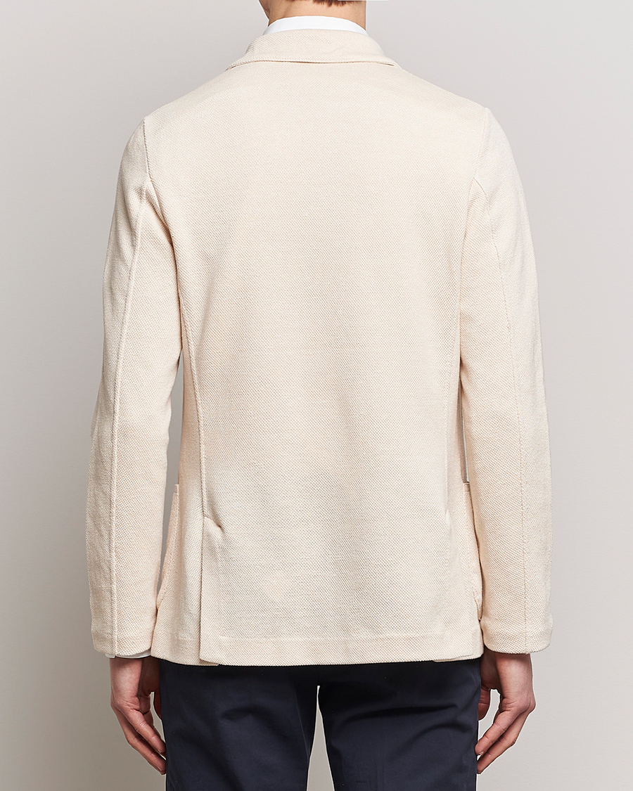 Herr | Kavajer | Gran Sasso | Structured Cotton/Linen Blazer Cream