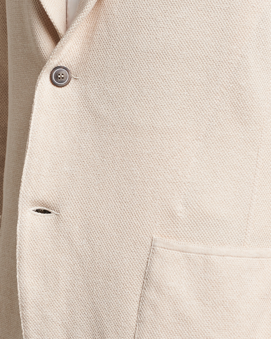 Herr | Kavajer | Gran Sasso | Structured Cotton/Linen Blazer Cream
