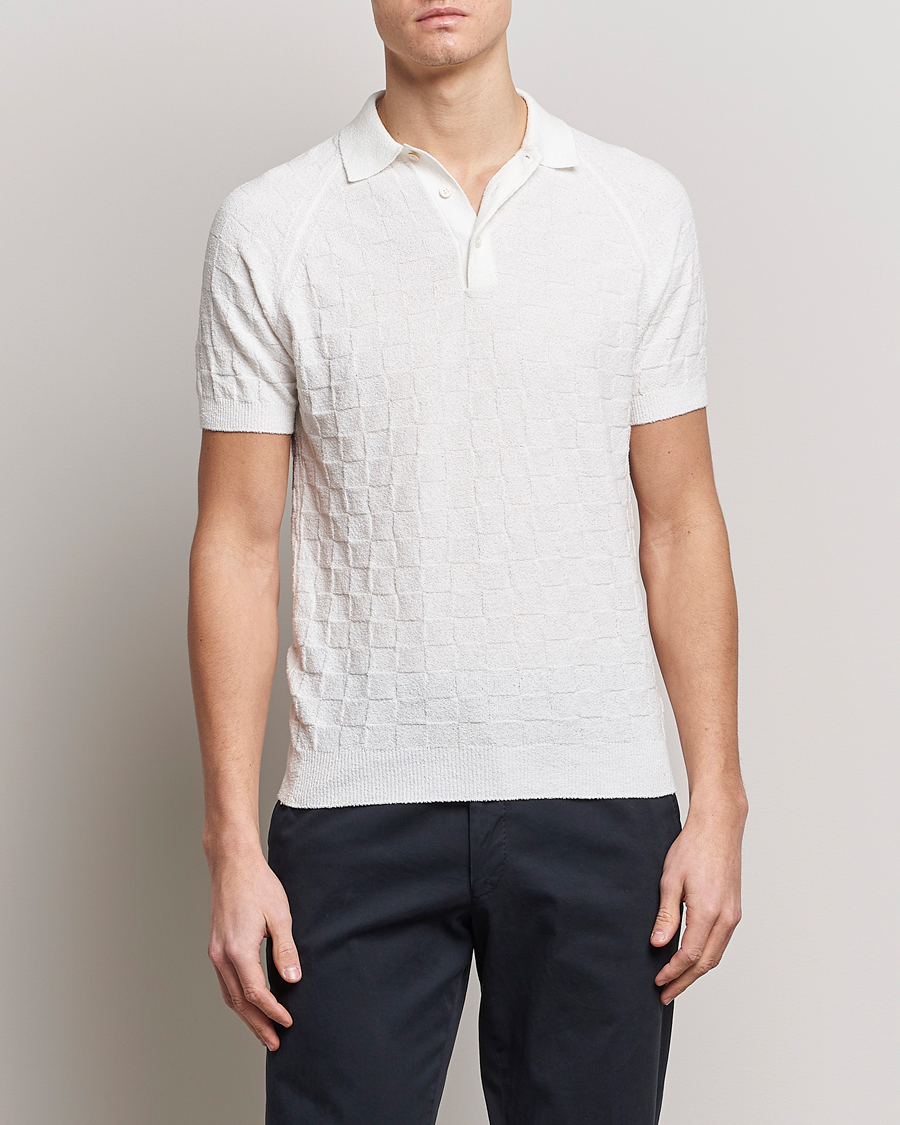 Herr | Pikéer | Gran Sasso | Structured Terry Polo White
