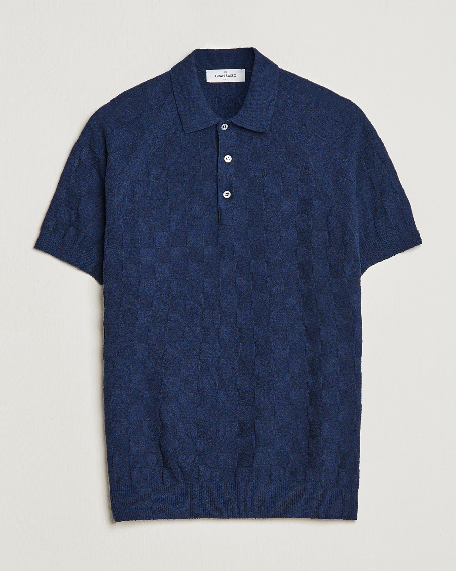 Herr | Pikéer | Gran Sasso | Structured Terry Polo Navy