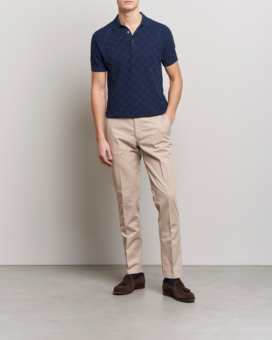 Herr | Pikéer | Gran Sasso | Structured Terry Polo Navy