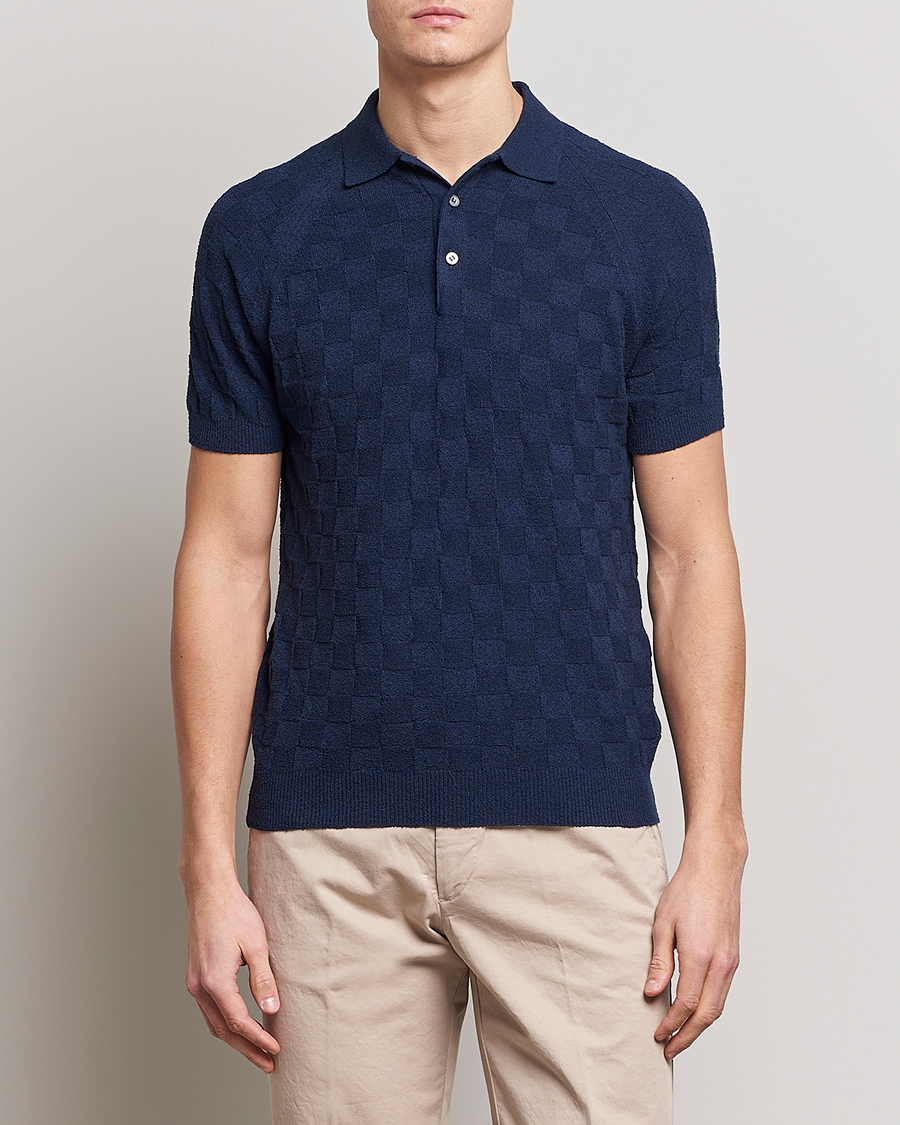 Herr | Italian Department | Gran Sasso | Structured Terry Polo Navy