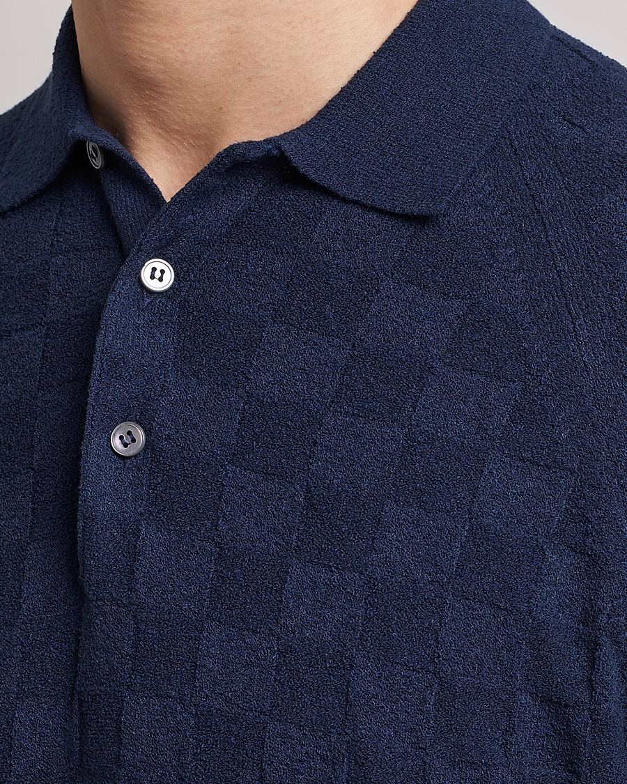 Herr | Pikéer | Gran Sasso | Structured Terry Polo Navy