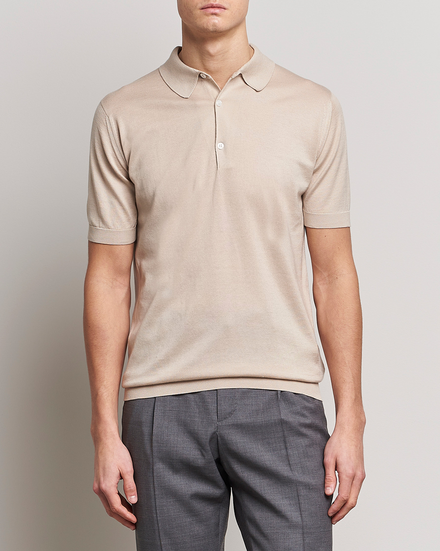 Herr | Avdelningar | John Smedley | Adrian Slim Fit Sea Island Polo Almond