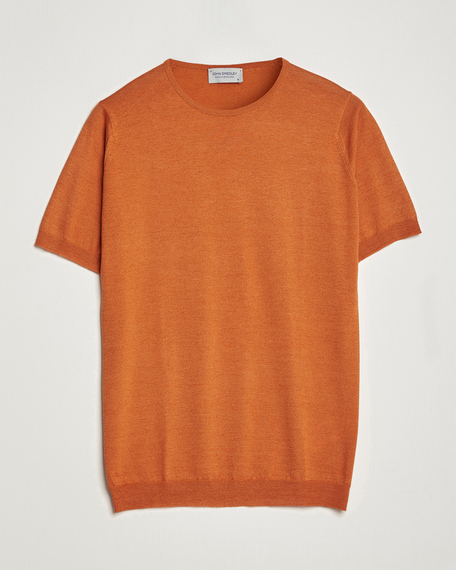 Herr | T-Shirts | John Smedley | Belden Wool/Cotton T-Shirt Amber