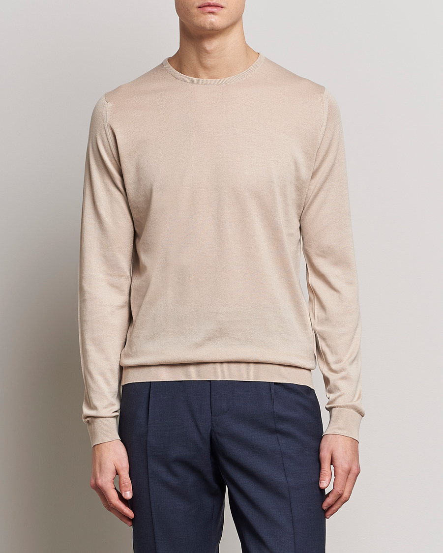 Herr | Kläder | John Smedley | Hatfield Sea Island Crew Neck Almond