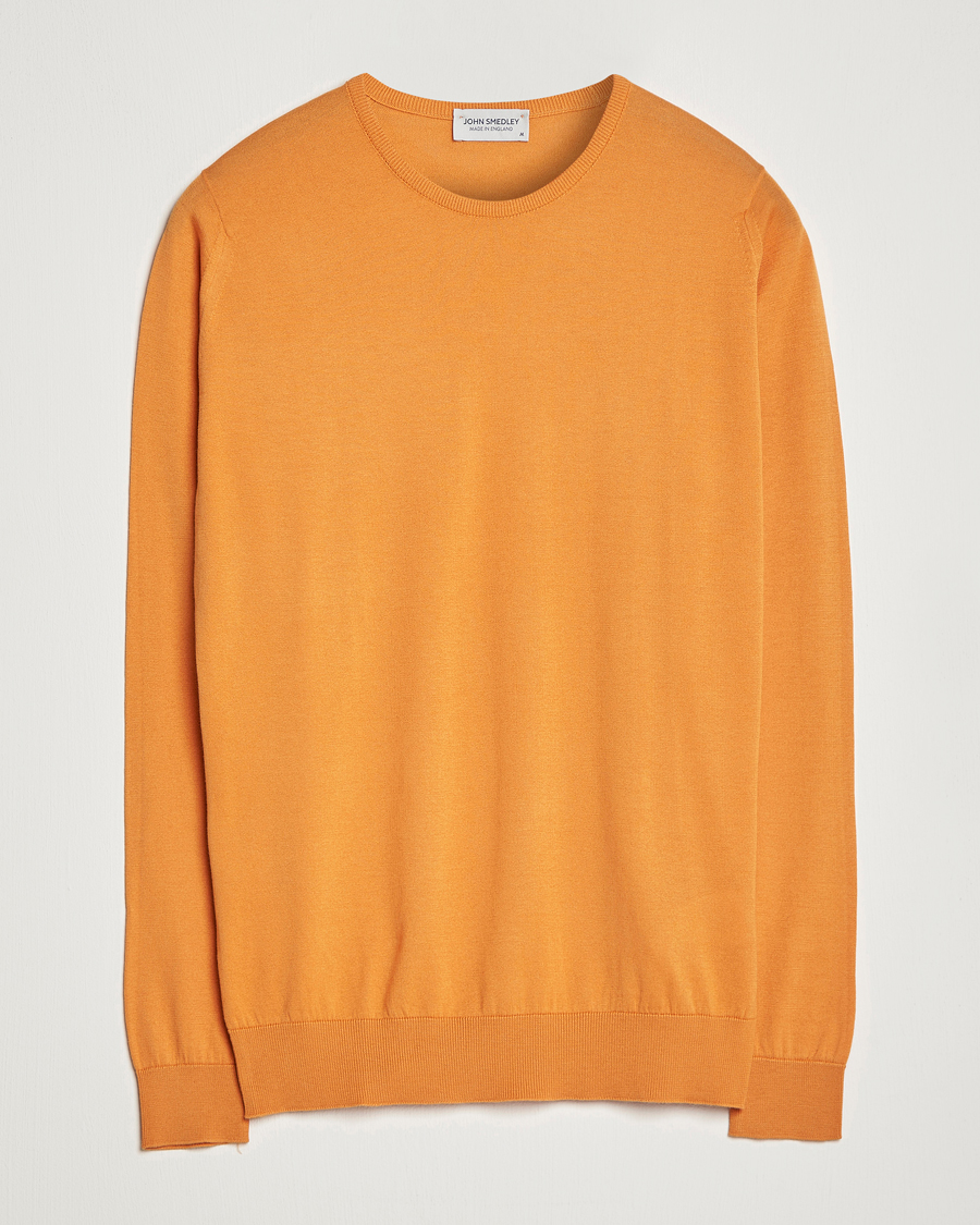 Herr | Tröjor | John Smedley | Hatfield Sea Island Crew Neck Mandarin Orange