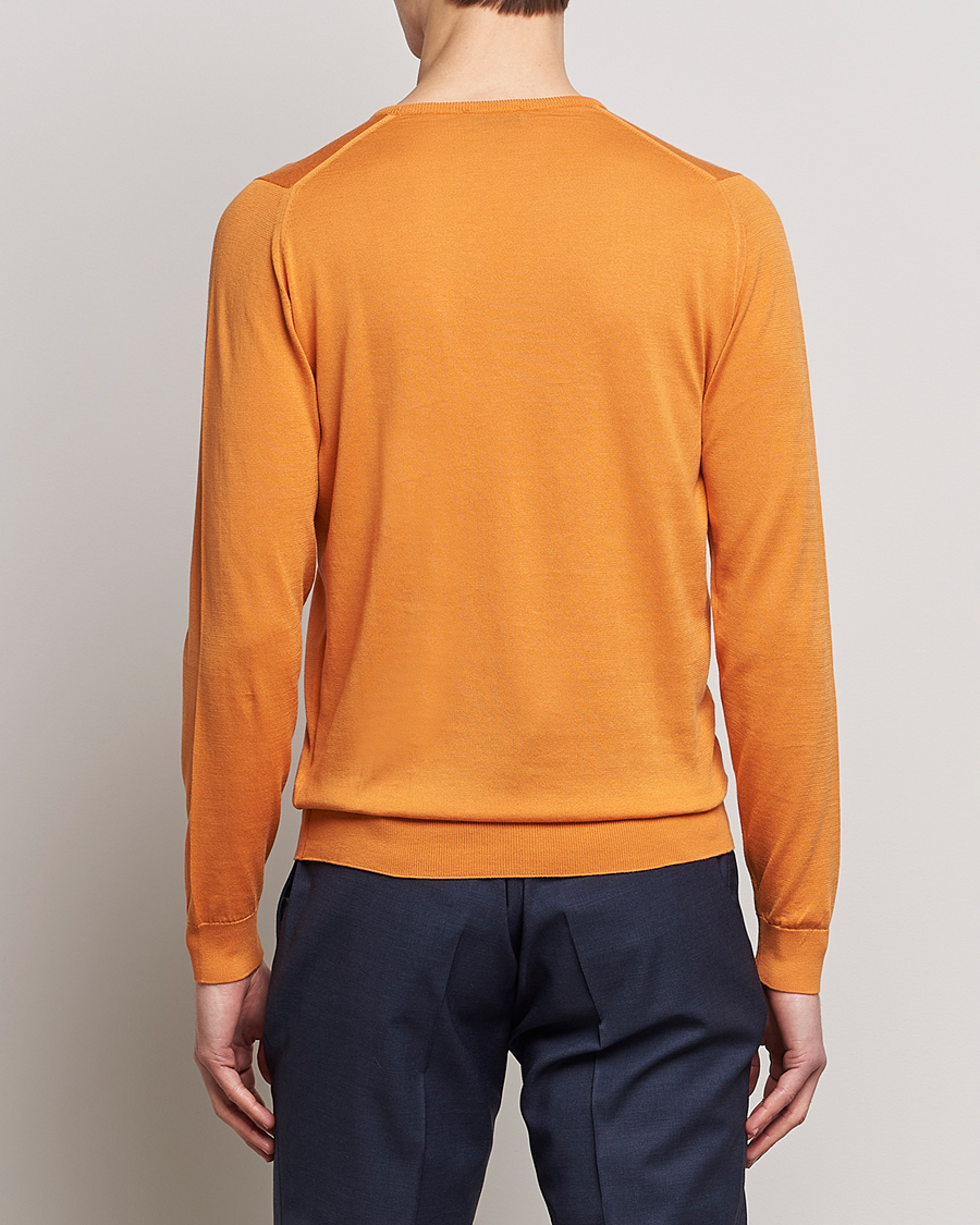 Herr | Tröjor | John Smedley | Hatfield Sea Island Crew Neck Mandarin Orange