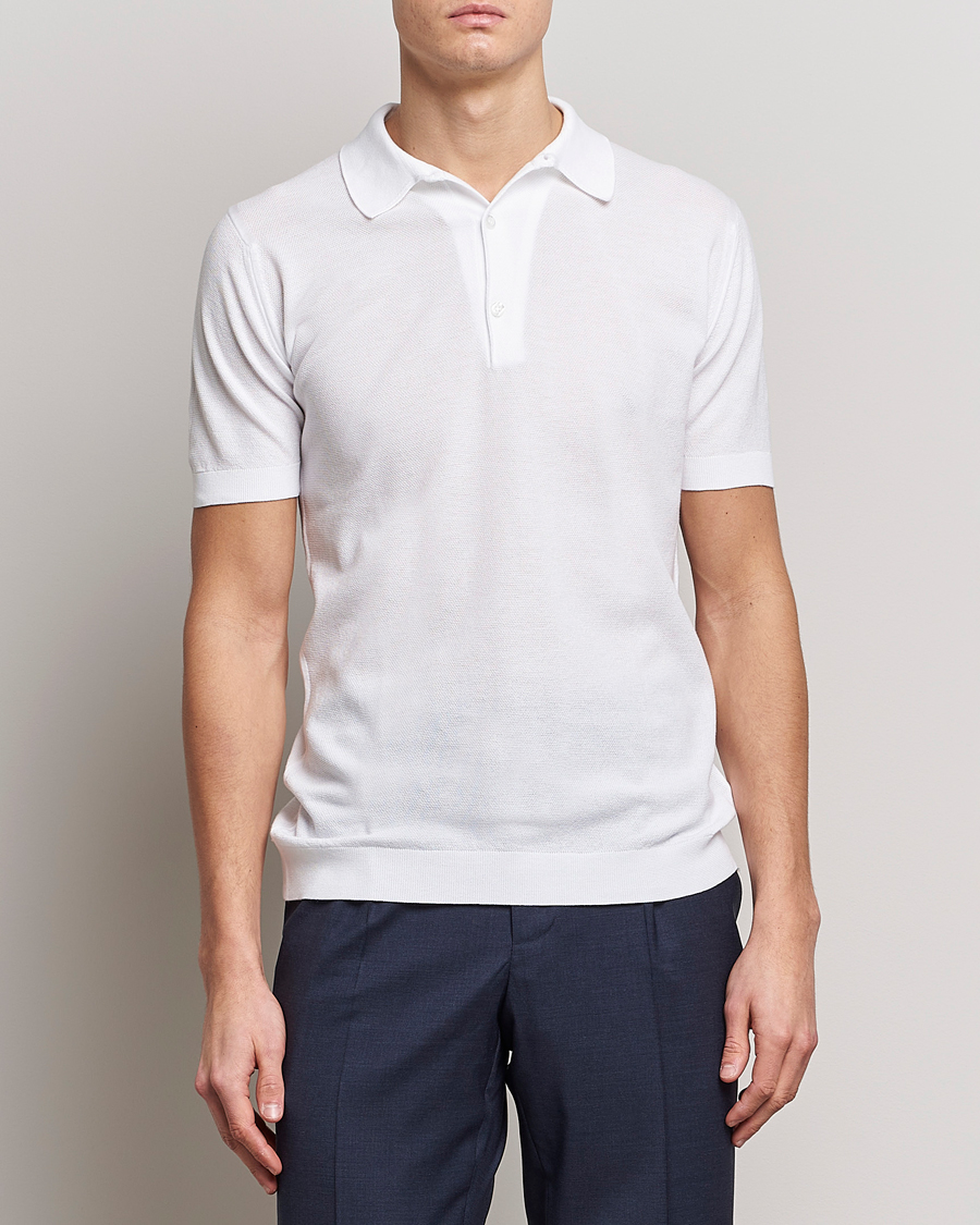 Herr | John Smedley | John Smedley | Roth Structured Pique White