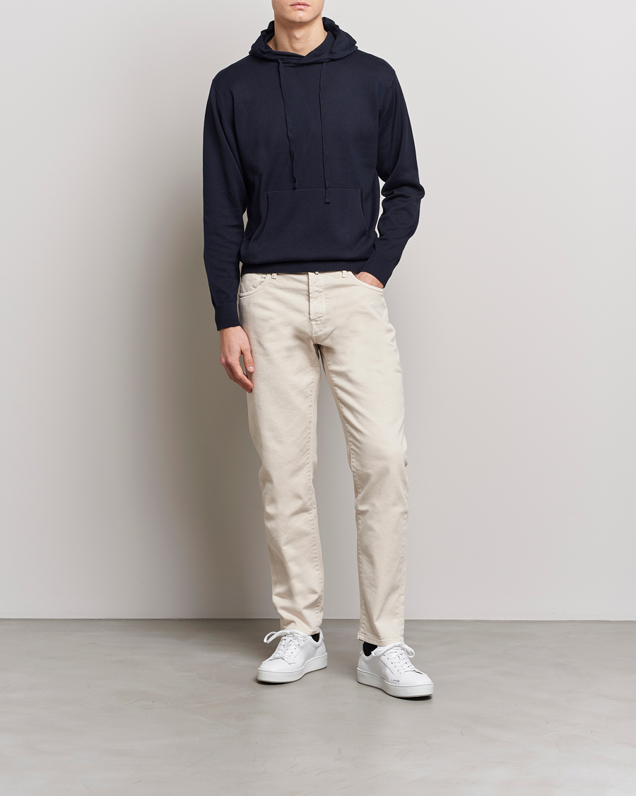 Herr | Tröjor | John Smedley | Sundown Sea Island Hoodie Navy