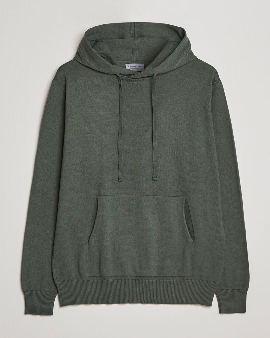 Herr | Tröjor | John Smedley | Sundown Sea Island Hoodie Palm Green