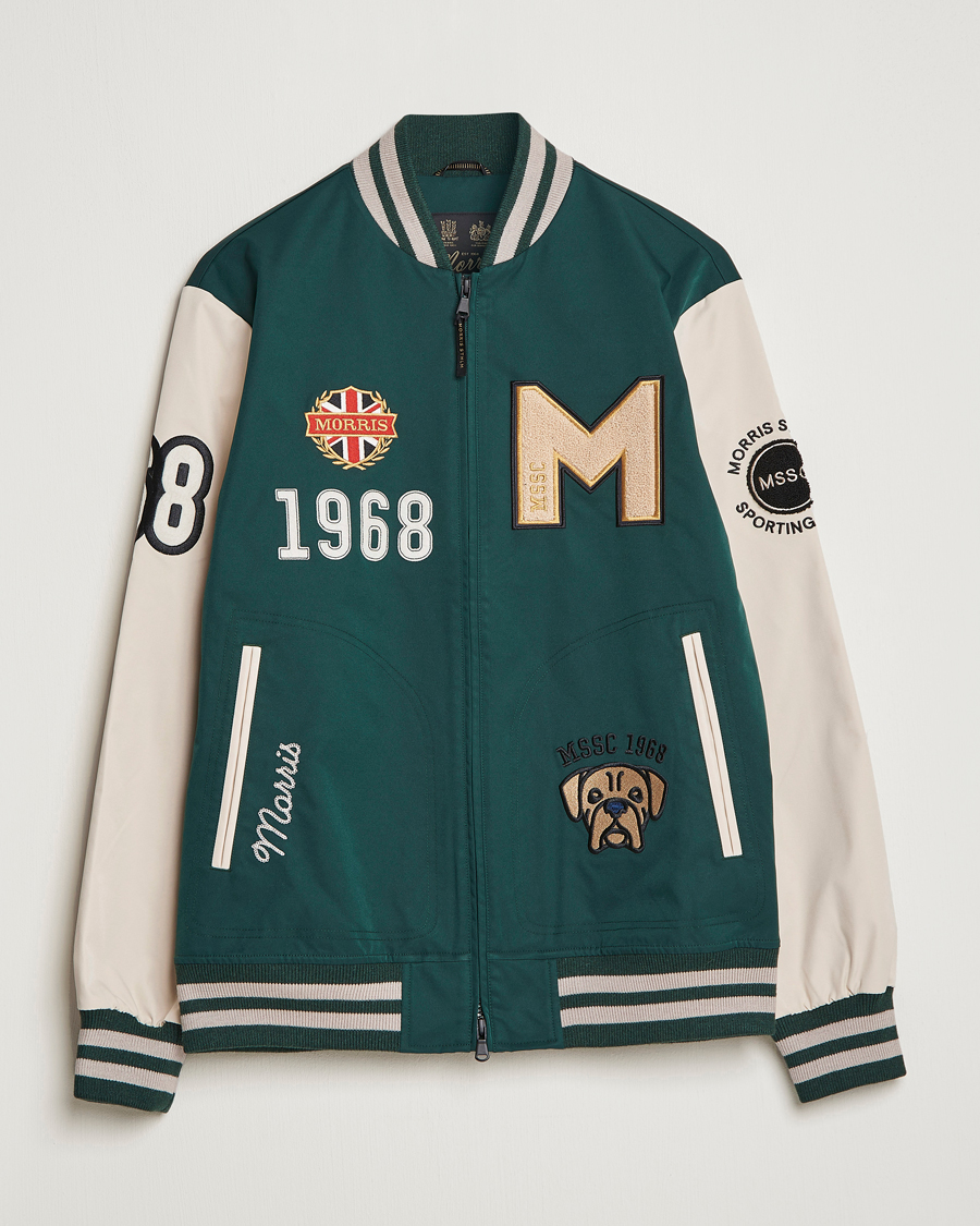 Herr | Jackor | Morris | Ramsey Nylon Baseball Jacket Green/White