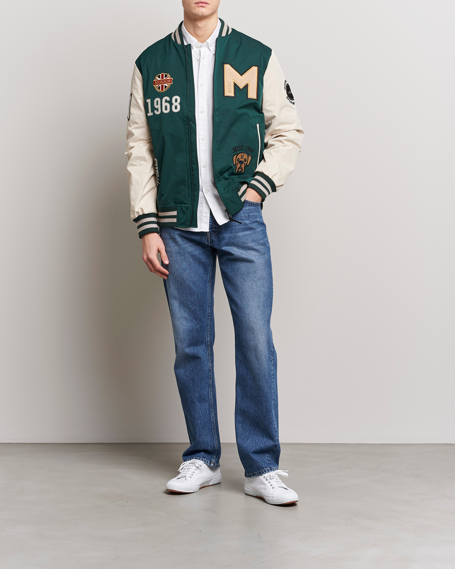 Herr | Jackor | Morris | Ramsey Nylon Baseball Jacket Green/White