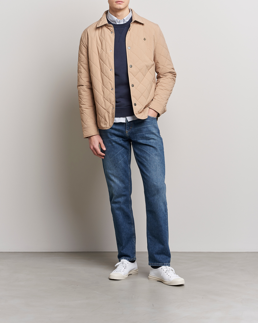 Herr | Jackor | Morris | Dunham Quilted Jacket Beige