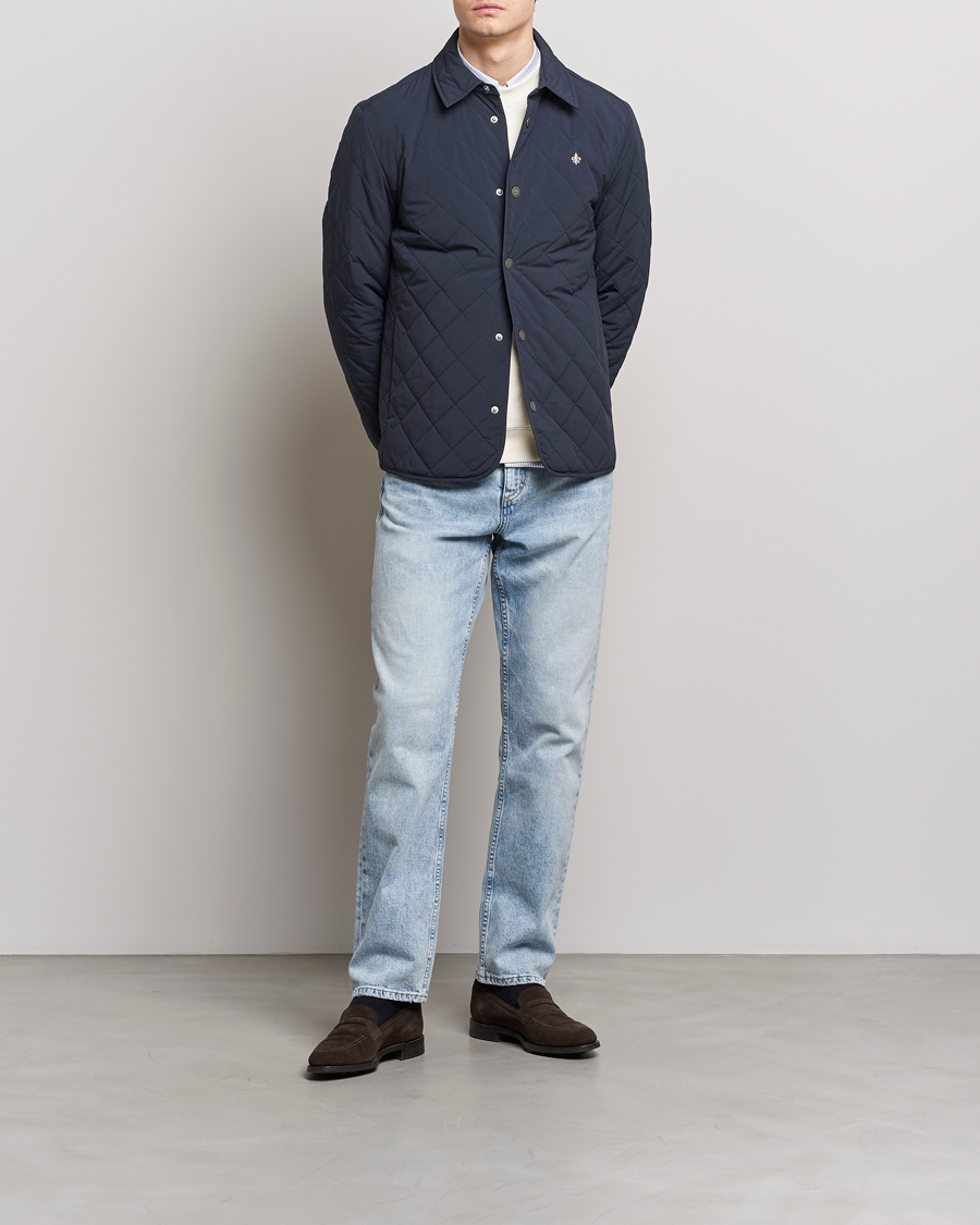 Herr | Jackor | Morris | Dunham Quilted Jacket Old blue
