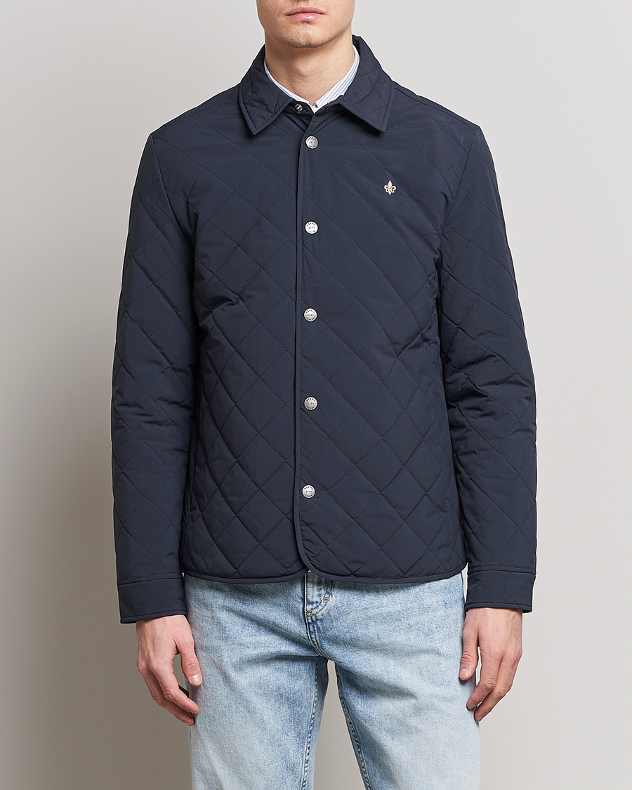 Herr | Quiltade jackor | Morris | Dunham Quilted Jacket Old blue