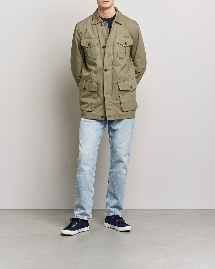 Herr | Jackor | Morris | Amira Cotton Sand Field Jacket Olive