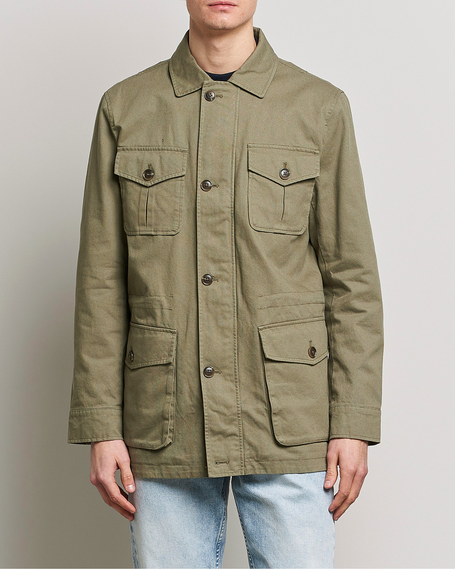 Herr | Jackor | Morris | Amira Cotton Sand Field Jacket Olive