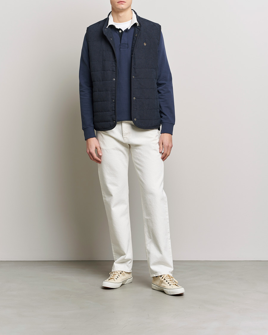 Herr | Västar | Morris | Woburn Baby Cord Vest Blue