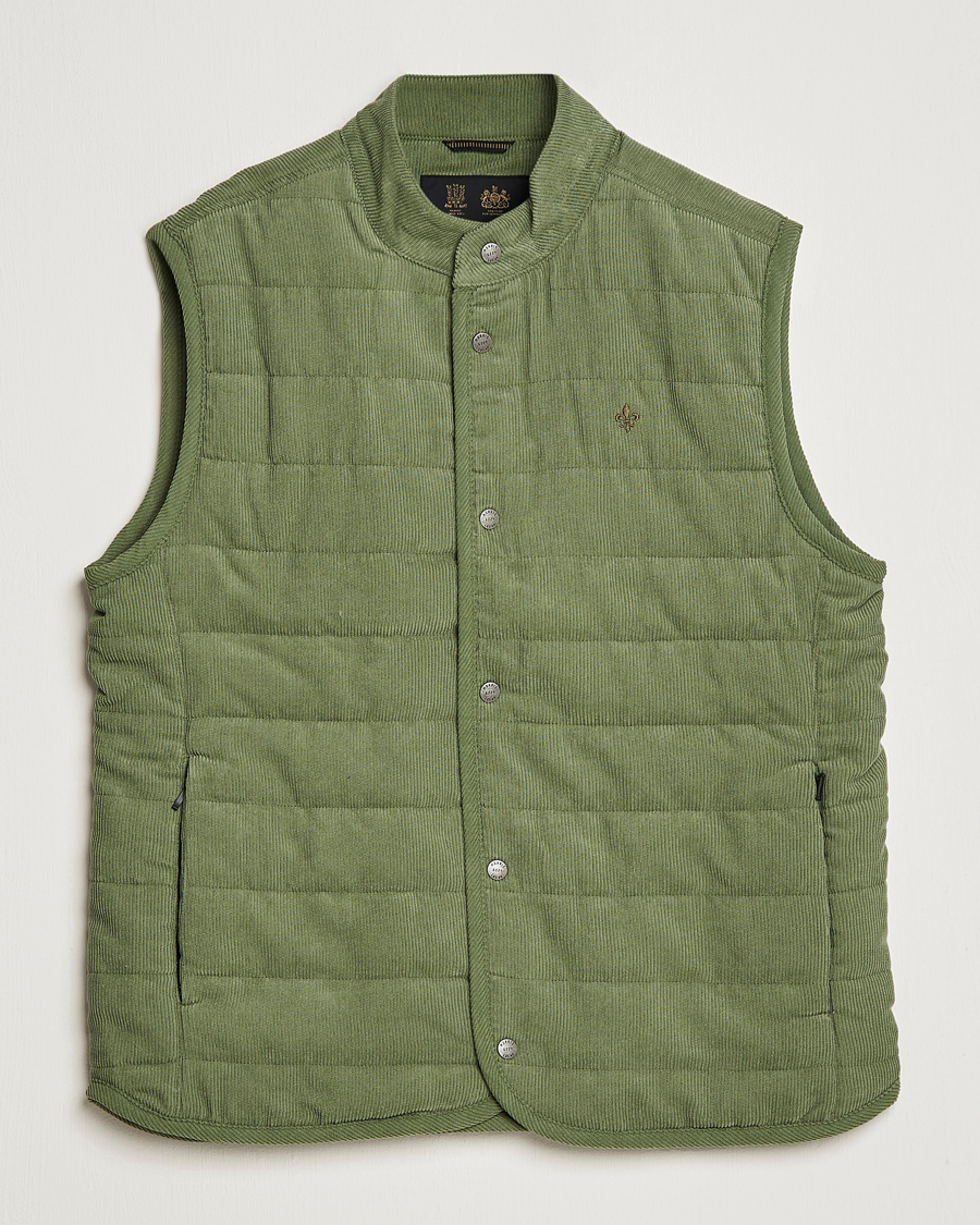 Herr | Västar | Morris | Woburn Baby Cord Vest Sage Green