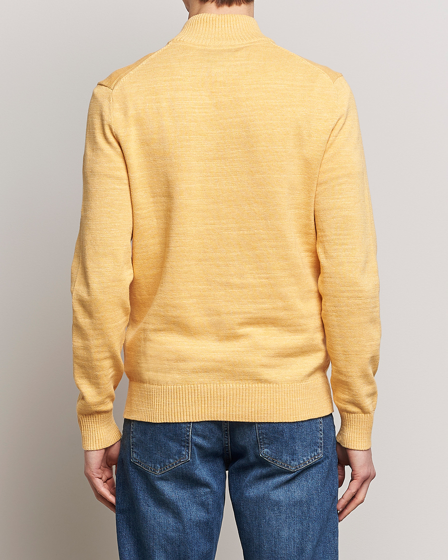 Herr | Tröjor | Morris | Randall Cotton Half Zip Yellow