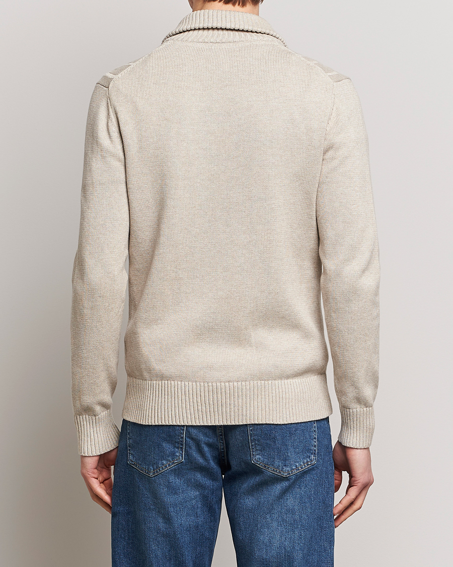Herr | Tröjor | Morris | Raymond Cable Half Zip Khaki