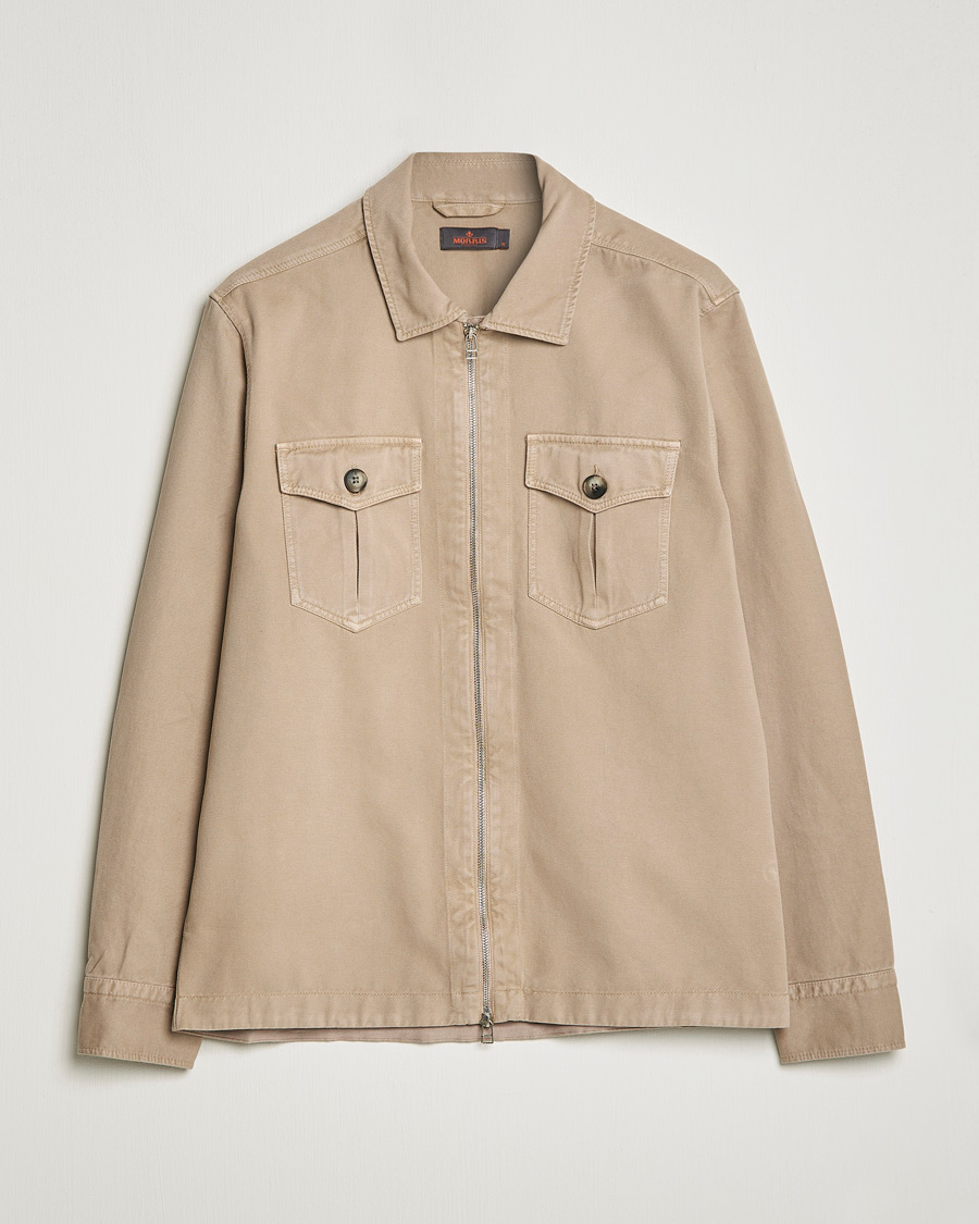 Herr | Skjortor | Morris | Brayden Zip Overshirt Khaki