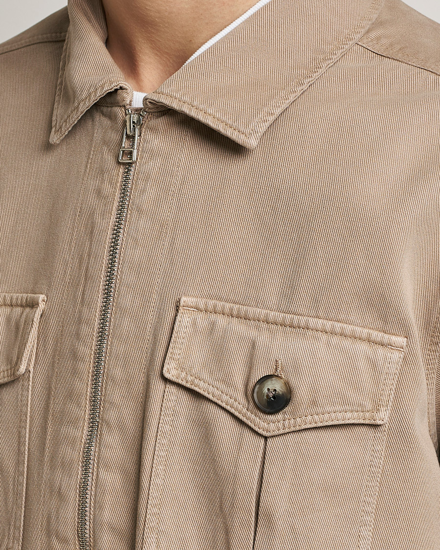 Herr | Skjortor | Morris | Brayden Zip Overshirt Khaki