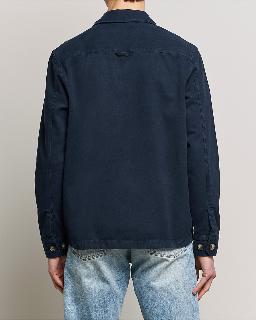 Herr | Skjortor | Morris | Brayden Zip Overshirt Old Blue