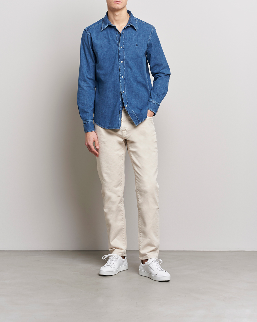 Herr | Skjortor | Morris | William Denim Shirt Medium Blue